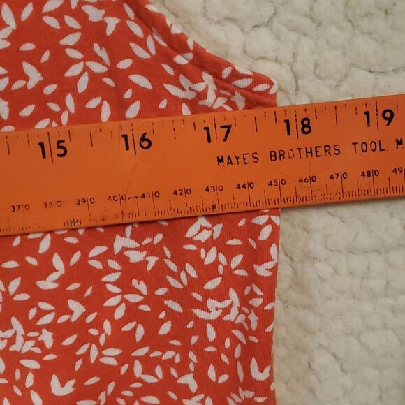 Croft & Barrow Women's Top Size Petite Lg Coral Orange Rayon Stretch Sleeveless - Picture 5 of 8